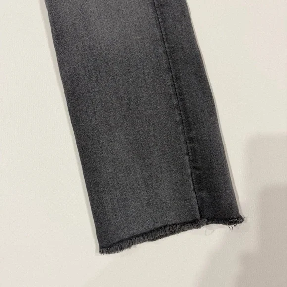 7 For All Mankind High Waist Slim Kick Fray Hem Jeans Luxe Vintage Cher Grey 26 - Picture 5 of 14